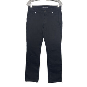 Chicos Platinum Womens Size 00 Regular Fit Denim Black Straight Leg Jeans